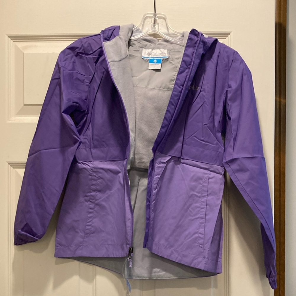 Columbia Purple Raincoat Lightweight Hooded